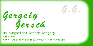 gergely gersch business card